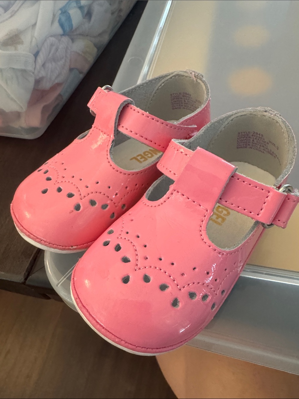 L'Amour Pink Patent Mary Jane Dress Shoes for Kids